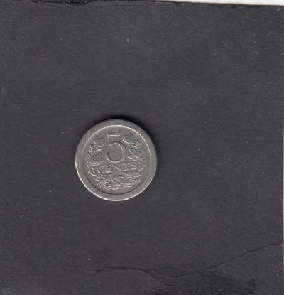 Beschrijving: 5 Cent WILHELMINA  